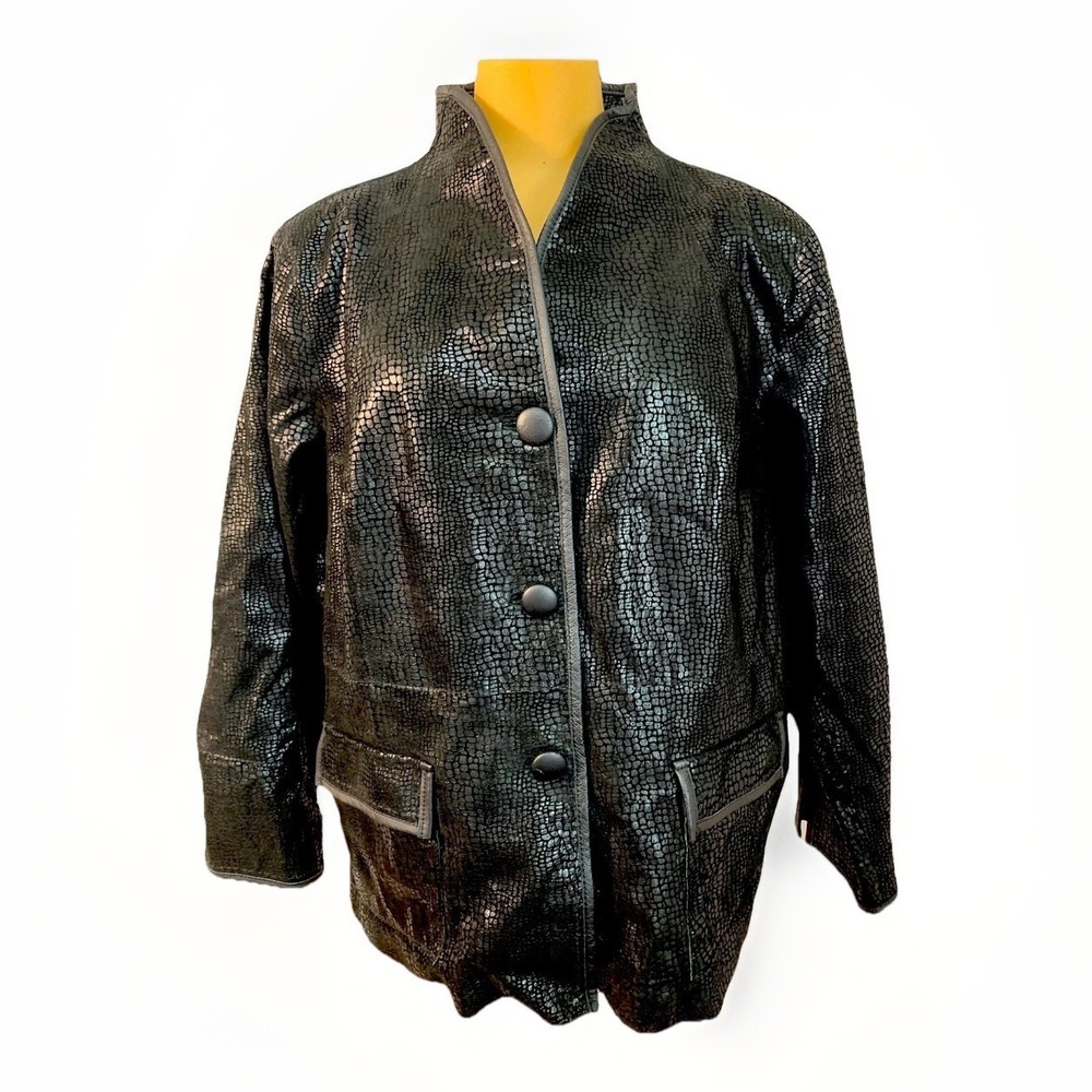 Bradley Bayou Black Leather Jacket - Women's - Size 3X, MWT